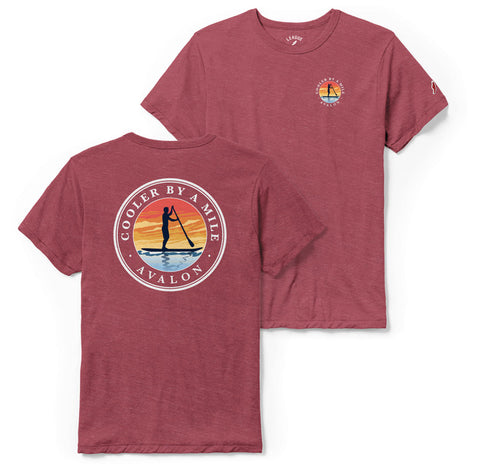 Men's Avalon Victory Falls Tee - Heather Vintage Light Maroon