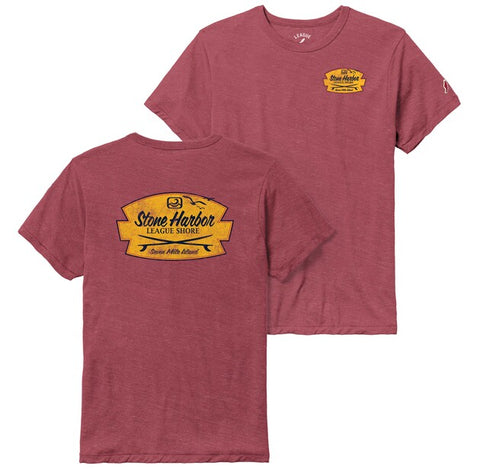 Men's Stone Harbor Victory Falls Tee - Heather Vintage Light Maroon