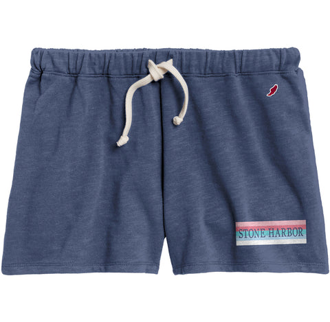 Women's Stone Harbor Weathered Terry Short - Washed Navy