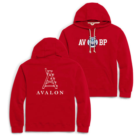 Avalon Essential Fleece Hoodie - Red Unisex