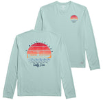 Men's Seven Mile Island Sundial Long Sleeve Crew - Surf Blue