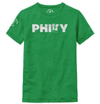 Kids Philly Trophy Tee - Heather Kelly Green