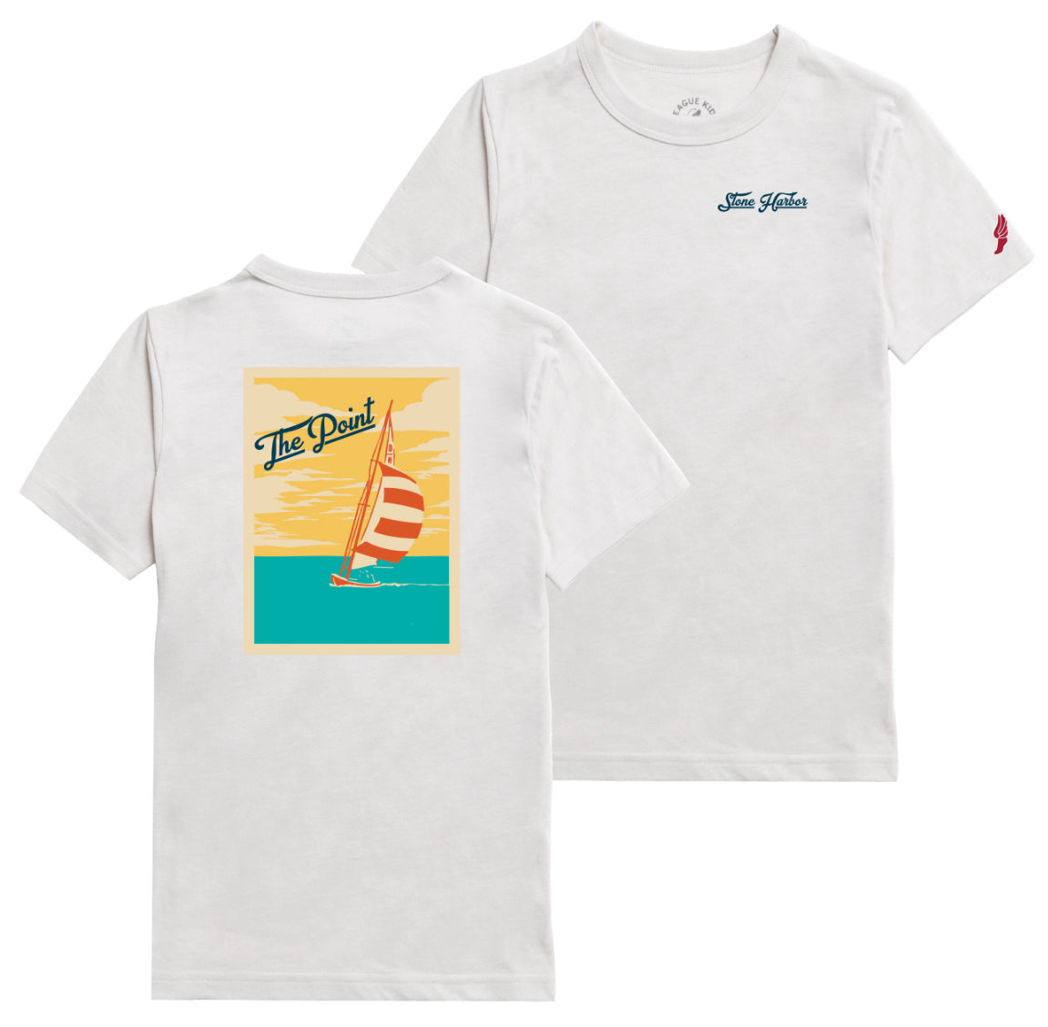 Kids Stone Harbor The Point Tee - Heather Canvas