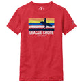 Kids League Shore Surfer Tee - Heather True Red