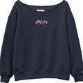 Womens Avalon Tiffany Wave Off The Shoulder - Navy