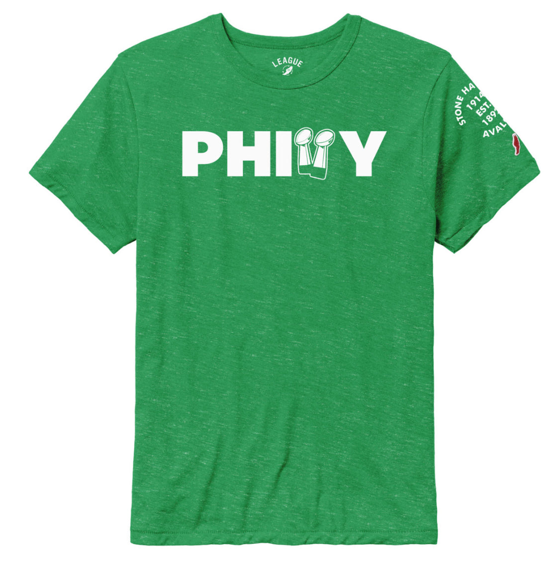 Unisex Philly Trophy Tee - Heather Kelly Green