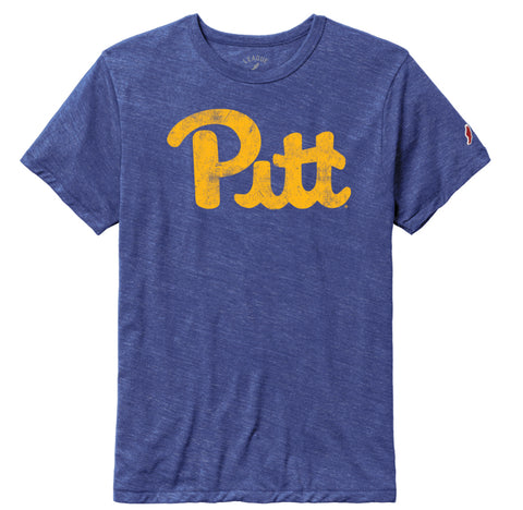 Unisex Pitt Collegiate Tee - Heather Royal Blue