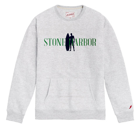 Unisex Stone Harbor Surfboard Pocket Crew - Ash** 30% END OF SUMMER SALE