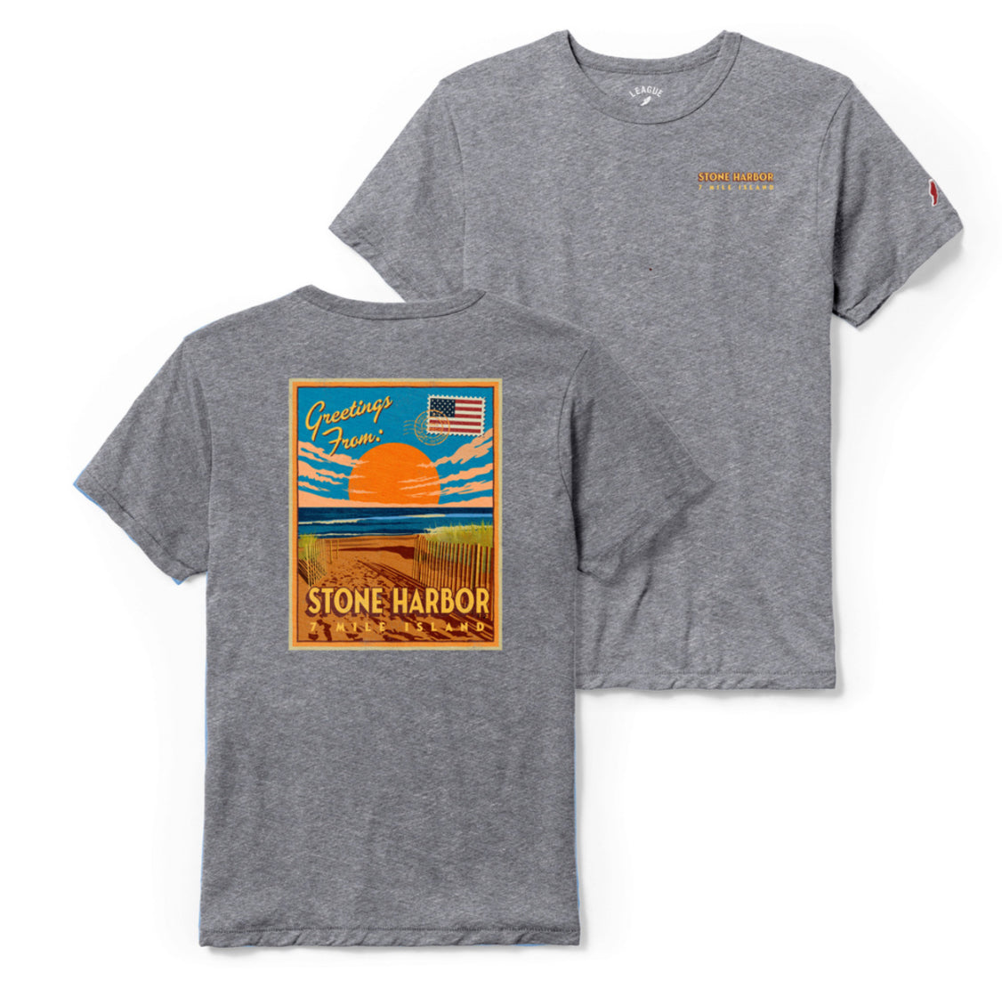 Men's Stone Harbor Postcard Tee - Fall Heather