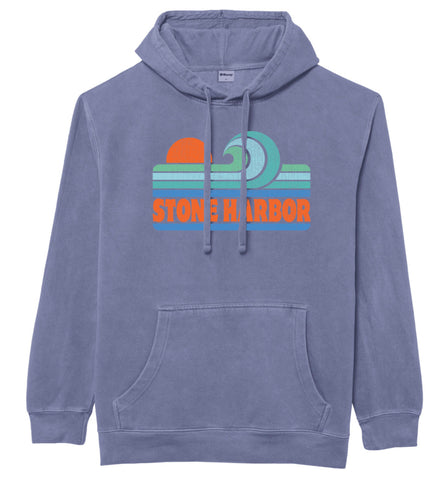 Unisex Stone Harbor New Wave Pigment Dyed Hood - Peri