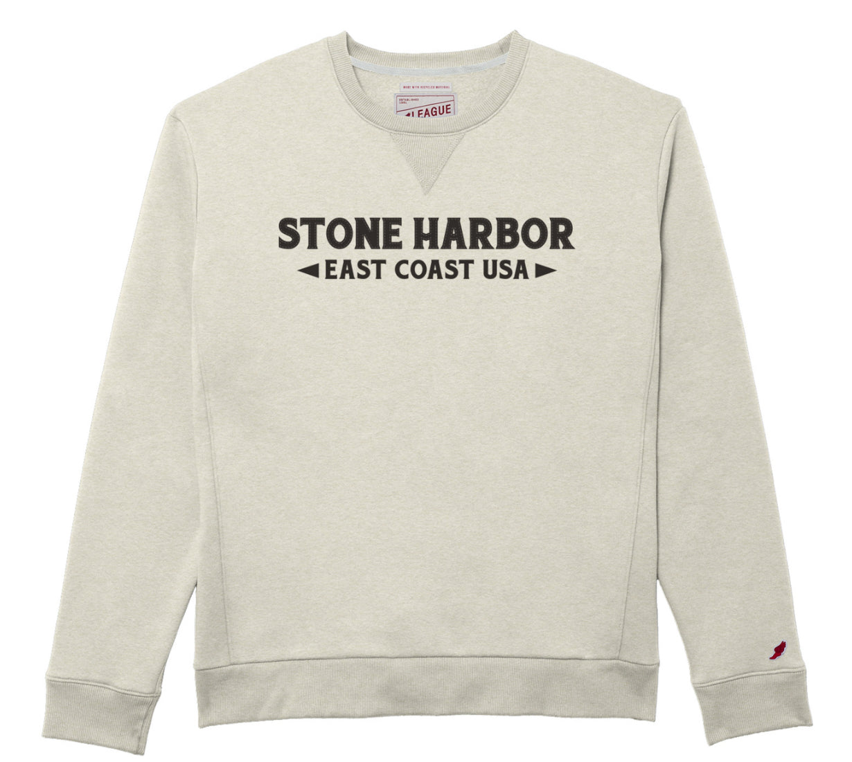 Unisex Stone Harbor East Coast USA 1991 Crew - Oatmeal