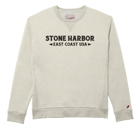 Unisex Stone Harbor East Coast USA 1991 Crew - Oatmeal ** 20% END OF SUMMER SALE