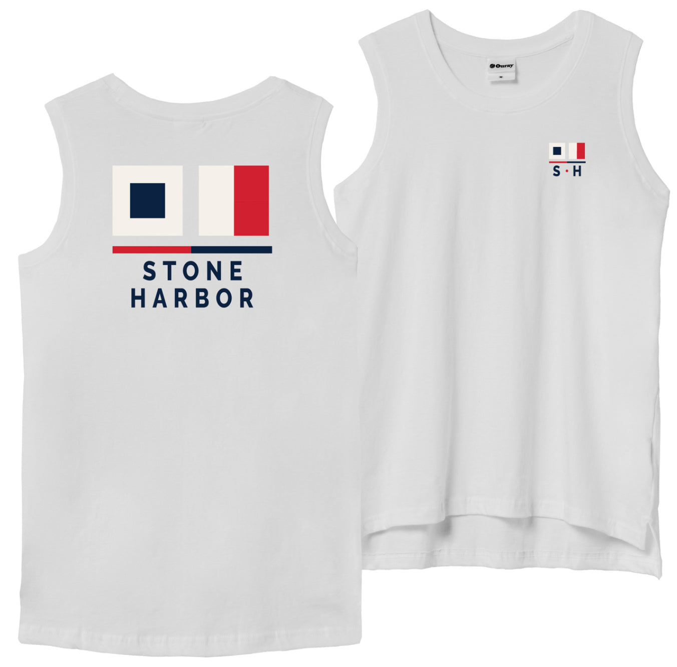 Men's Stone Harbor Standard Tank - Washed Vintage White