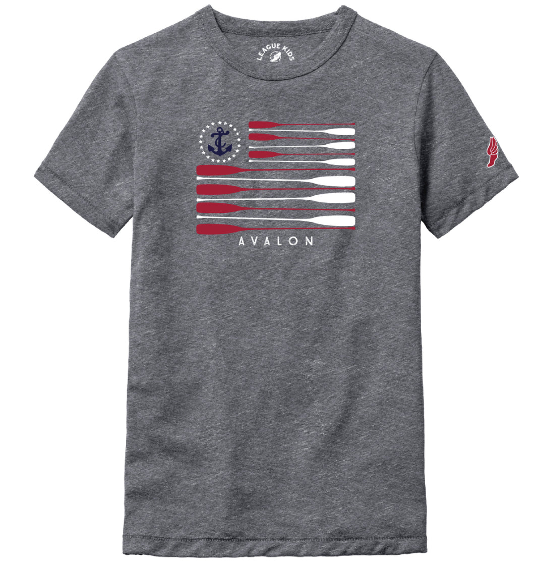 Kids Avalon Star Spangled Tee - Fall Heather