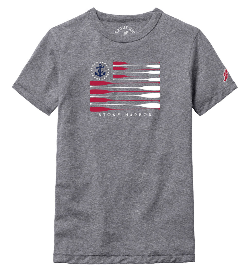 Kids Stone Harbor Star Spangled Tee - Fall Heather