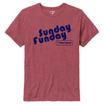 Men's 7 Mile Island Sunday Funday Tee - Heather Vintage Light Maroon ** 20% END OF SUMMER SALE