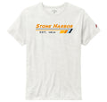 Unisex Stone Harbor Stripes Triblend Victory Falls Tee - Heather Canvas