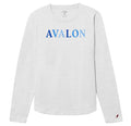 Women's Avalon Candy Intramural Long Sleeve Tee - Heather Varsity White