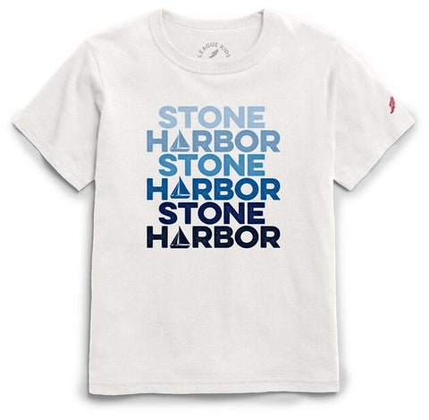 Kids Stone Harbor Repeat Tee - White