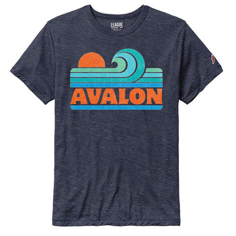 Men's Avalon Wave Tee - Heather Liberty Navy